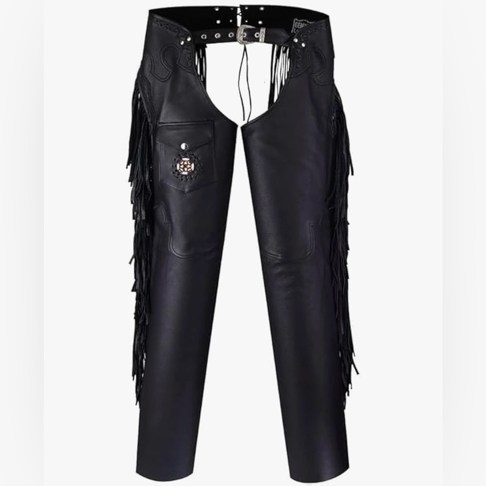 Black Fringed Chaps